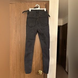 Worn once. Abercrombie & fitch washed black high waisted jeans.